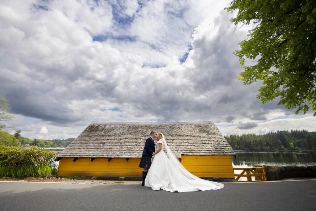 Couple enjoy a quiet moment during their wedding at altskeith house - 1500 photography