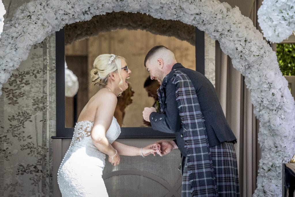 Couple exchange wedding vows - groom gets it all wrong
