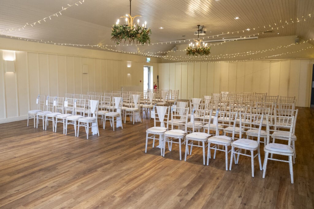 wedding room set up for the loch lomond arms