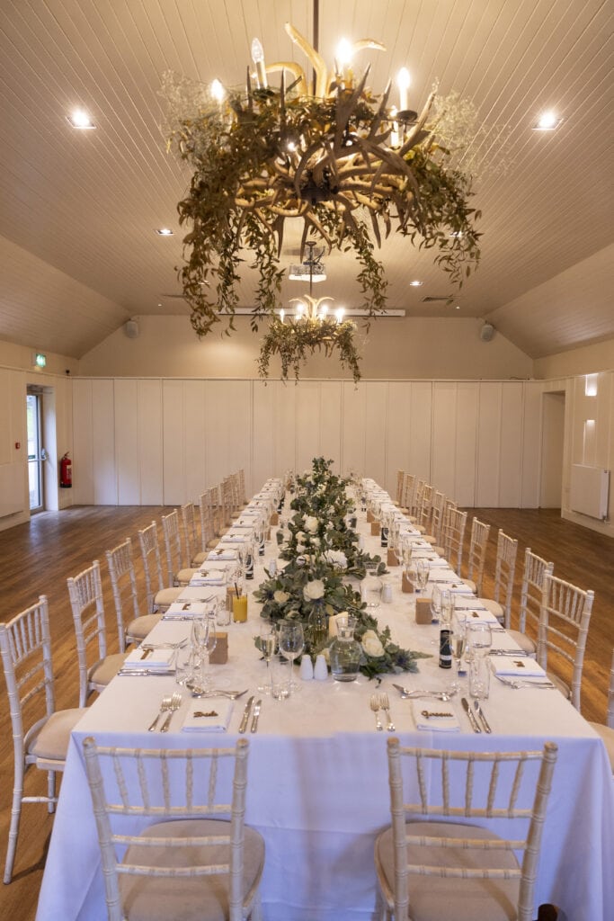wedding room set up for the loch lomond arms